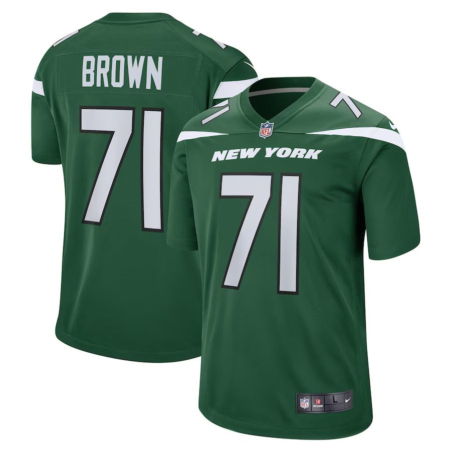 Men New York Jets #71 Duane Brown Nike Gotham Green Game Player NFL Jersey